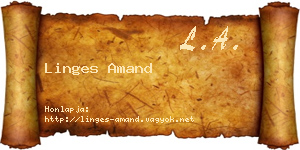 Linges Amand névjegykártya